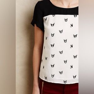 THML Anthropologie Terrier Pug Top size S
